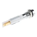 RS PRO White Panel Mount Indicator 20mA Solder Tab Termination IP67 Recessed Bezel Silver 41mm Length 212-036