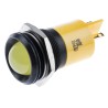 RS PRO Yellow Panel Mount Indicator 24V dc, 36V dc, 10mA, Prominent Bezel Style, 22mm Mount Hole 212-058