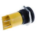 RS PRO Yellow Panel Mount Indicator 24V dc, 36V dc, 10mA, Prominent Bezel Style, 22mm Mount Hole 212-058