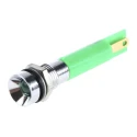 RS PRO Green Panel Mount Indicator 24V 20mA Solder Tab Termination IP67 Recessed Bezel 212-008
