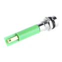 RS PRO Green Panel Mount Indicator 24V 20mA Solder Tab Termination IP67 Recessed Bezel 212-008