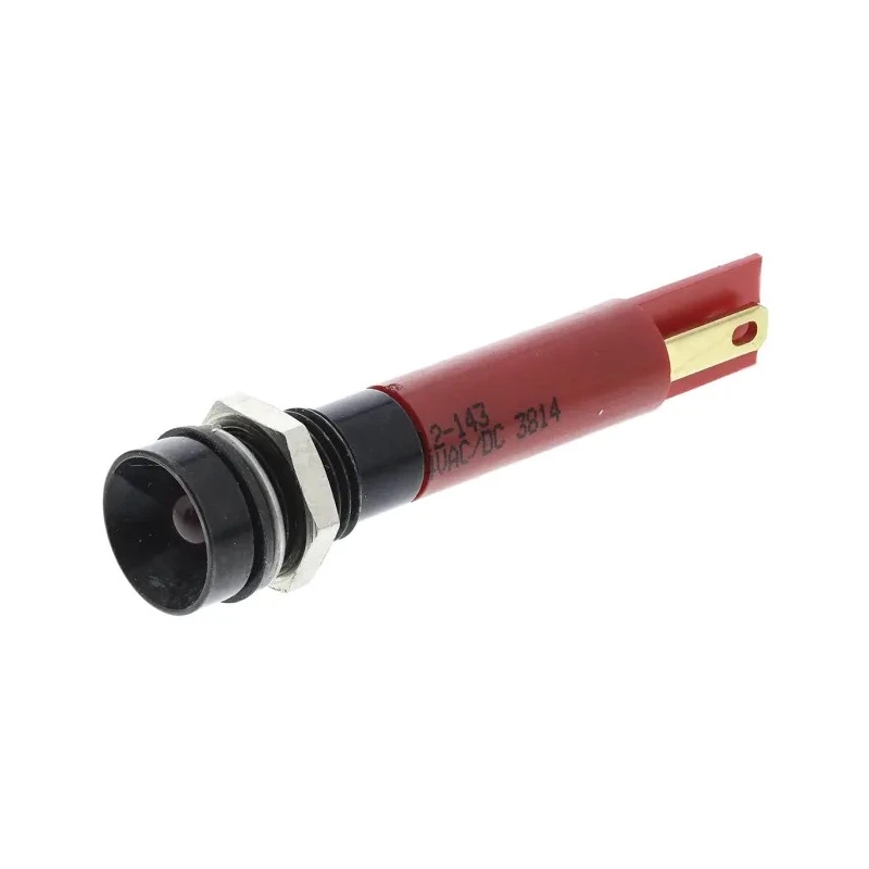 RS PRO Red Panel Mount Indicator, 24V DC, 17mA, Solder Tab Termination, IP67 Recessed Bezel 212-143