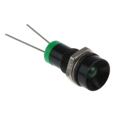 RS PRO Green Panel Mount Indicator 2V DC 20mA IP67 Recessed IP67