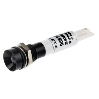 RS PRO White Panel Mount Indicator 24V DC 17mA Solder Tab Termination IP67 Recessed 212-187