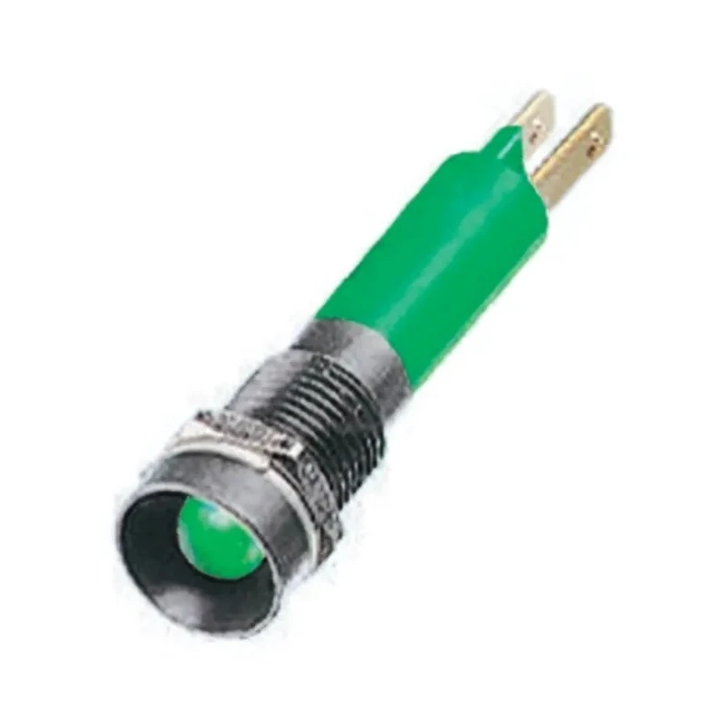 RS PRO Green Panel Mount Indicator 24V 17mA Solder Tab Termination IP67 Recessed 212-171