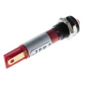 RS PRO Red Panel Mount Indicator 24V DC 17mA Solder Tab IP67 Prominent Bezel 212-193