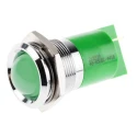 RS PRO Green Panel Mount Indicator with Prominent Silver Bezel 48V DC, 65V DC, 10mA 212-238