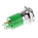 RS PRO Green Panel Mount Indicator with Prominent Silver Bezel 48V DC, 65V DC, 10mA 212-238