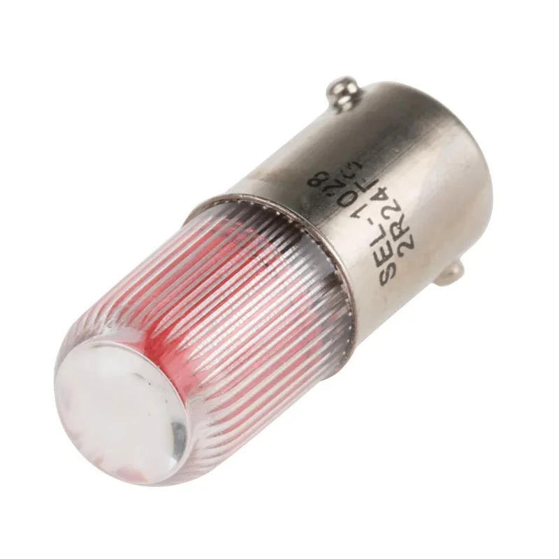 RS PRO Red Indicator Lamp Multichip 24V dc BA9 Base 11mm Diameter 212-317
