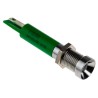 RS PRO Green LED Panel Mount Indicator 8 mm, Solder Tab Termination, IP67, 24V dc 212-288