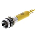 RS PRO Yellow Panel Mount Indicator 20mA Solder Tab Termination IP67 Recessed 212-389