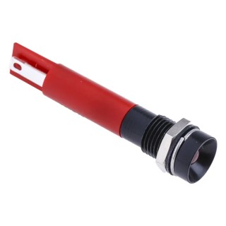 RS PRO Red Panel Mount Indicator 12V, 17mA, Solder Tab Termination, IP67, Recessed Bezel 212-547