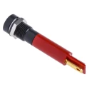 RS PRO Red Panel Mount Indicator 12V, 17mA, Solder Tab Termination, IP67, Recessed Bezel 212-547