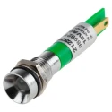 RS PRO Green Panel Mount Indicator 12V 20mA Solder Tab Termination IP67 Recessed 212-373