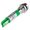 RS PRO Green Panel Mount Indicator 12V 20mA Solder Tab Termination IP67 Recessed 212-373