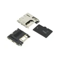 3M 2900 8 Way Right Angle Push-Push MicroSD Memory Card Connector, Solder 2908-05WB-MG