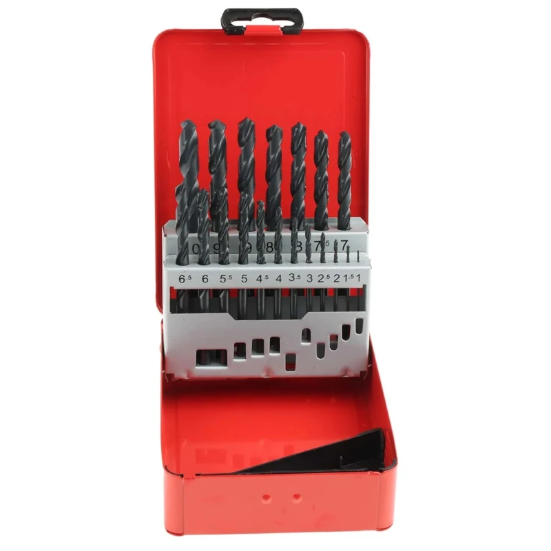 RS PRO 19-Piece High-Speed Steel (HSS) Twist Drill Bit Set for Metal 1 mm to 10 mm 213-001