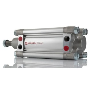 Norgren Pneumatic Piston Rod Cylinder 80mm Bore 100mm Stroke Aluminium Body Double Acting PRA/802080/M/100