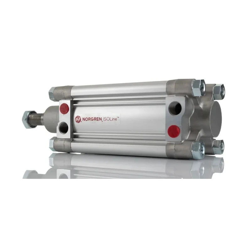 Norgren Pneumatic Piston Rod Cylinder 80mm Bore 100mm Stroke Aluminium Body Double Acting PRA/802080/M/100