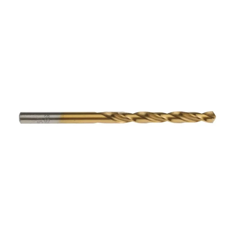 RS PRO High-Speed Steel (HSS) Spiral Flute Jobber Drill Bit Set, 5.1 mm Diameter, 86 mm Overall Length, Tin Coated 213-196
