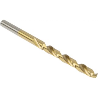 RS PRO High Speed Steel (HSS) Titanium Nitride Coated Jobber Drill Bit, 5 mm Size, 86 mm Overall Length, Cylindrical 213-203