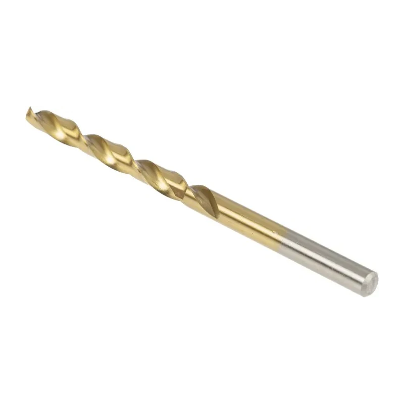 RS PRO High Speed Steel (HSS) Titanium Nitride Coated Jobber Drill Bit, 5 mm Size, 86 mm Overall Length, Cylindrical 213-203