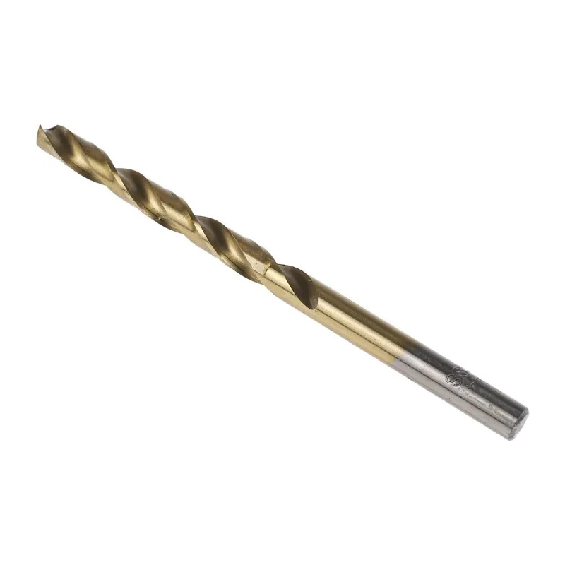 RS PRO High Speed Steel (HSS) Titanium Nitride Coated Jobber Drill Bit Set 5.4mm Shank Size 93mm Overall Length 10 213-231