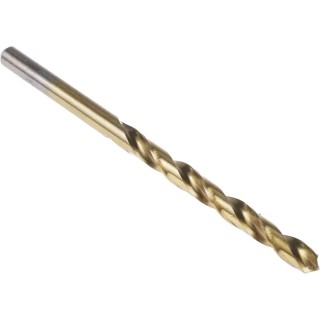 RS PRO HSS Titanium Nitride Coated Jobber Drill Bit 6.1 mm Diameter, 101 mm Overall Length, 63 mm Drilling Length, 4 213-247