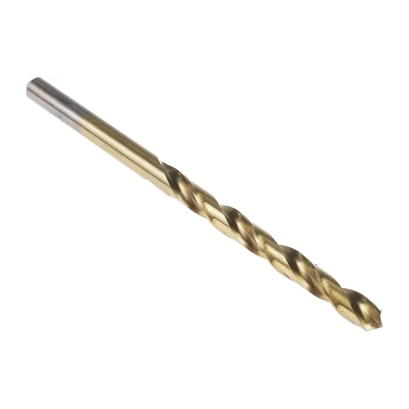 RS PRO HSS Titanium Nitride Coated Jobber Drill Bit 6.1 mm Diameter, 101 mm Overall Length, 63 mm Drilling Length, 4 213-247