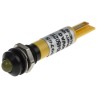 RS PRO Yellow Panel Mount Indicator 17mA Solder Tab Termination IP67 Silver Bezel 44mm 212-266