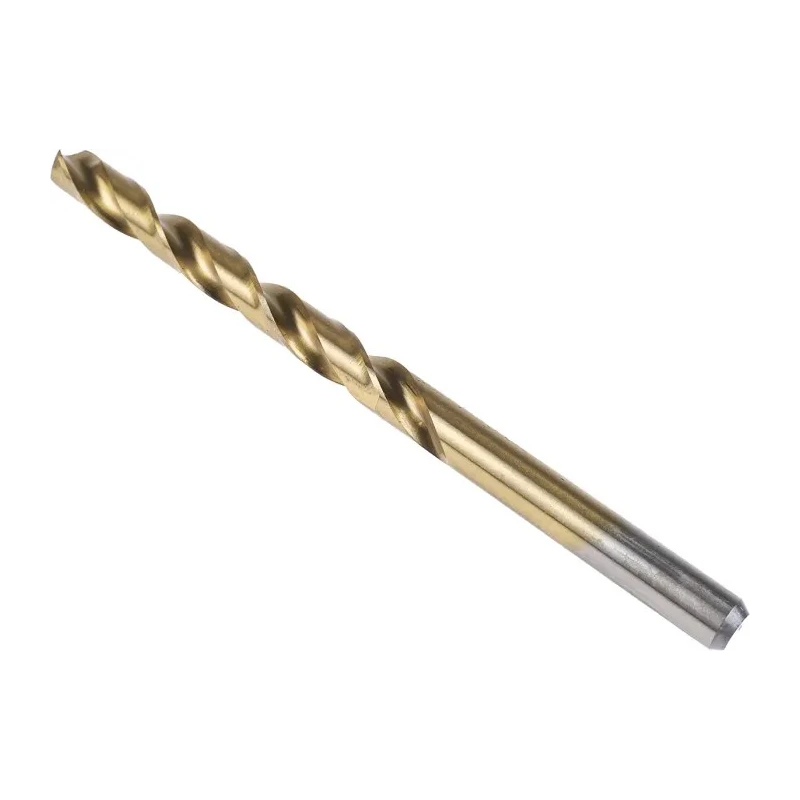 RS PRO High Speed Steel Jobber Drill Bit, 6.8mm Diameter, 109mm Overall Length, Tin Coated, Cylindrical Shank, 10 213-607
