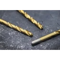 RS PRO HSS Titanium Nitride Coated Jobber Drill Bit, 8.5 mm Diameter, 117 mm Overall Length, Right Hand Cutting, 10 213-691