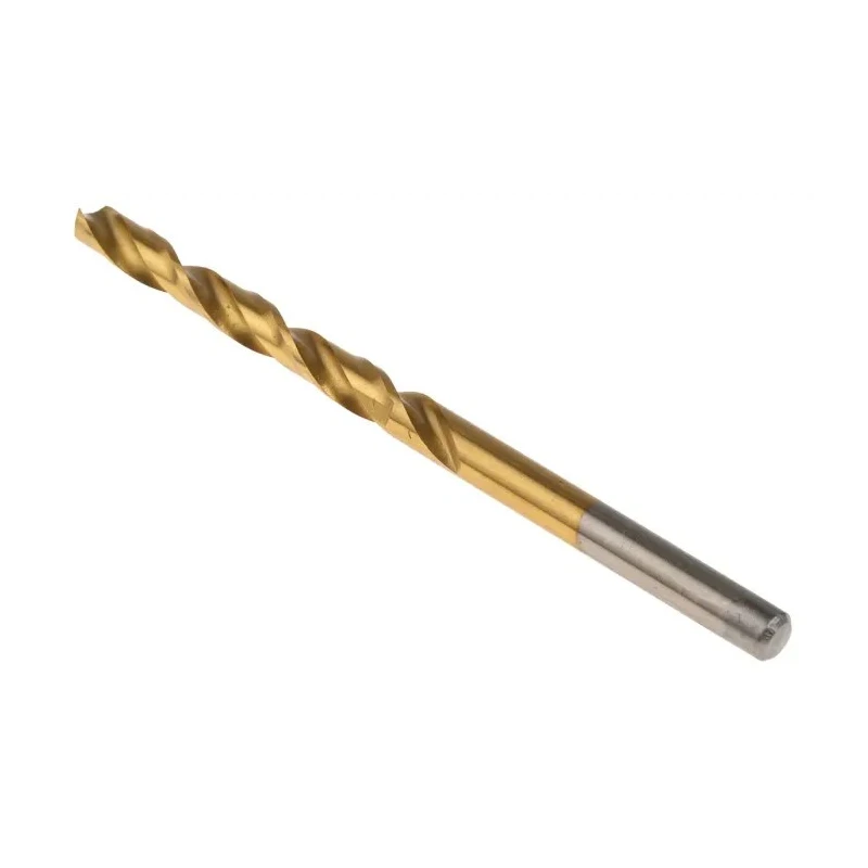 RS PRO High Speed Steel Titanium Nitride Coated Jobber Drill Bit 4.6mm Diameter, 80mm Overall Length, 10 Pieces 213-786