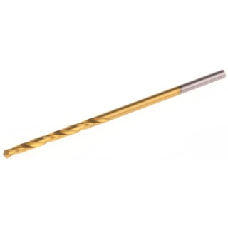 RS PRO High-Speed Steel (HSS) Helical Drill Bit, 1.5 mm Size, Cylindrical Shank, Tin Coated, 118° Point Angle, 40 mm 213-871
