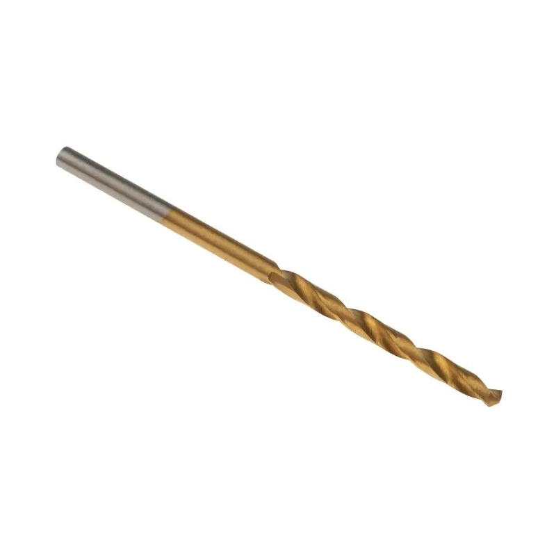 RS PRO High-Speed Steel (HSS) Jobber Drill Bit Tin Coated 2.3mm Diameter 53mm Overall Length 27mm Drilling Length 213-944