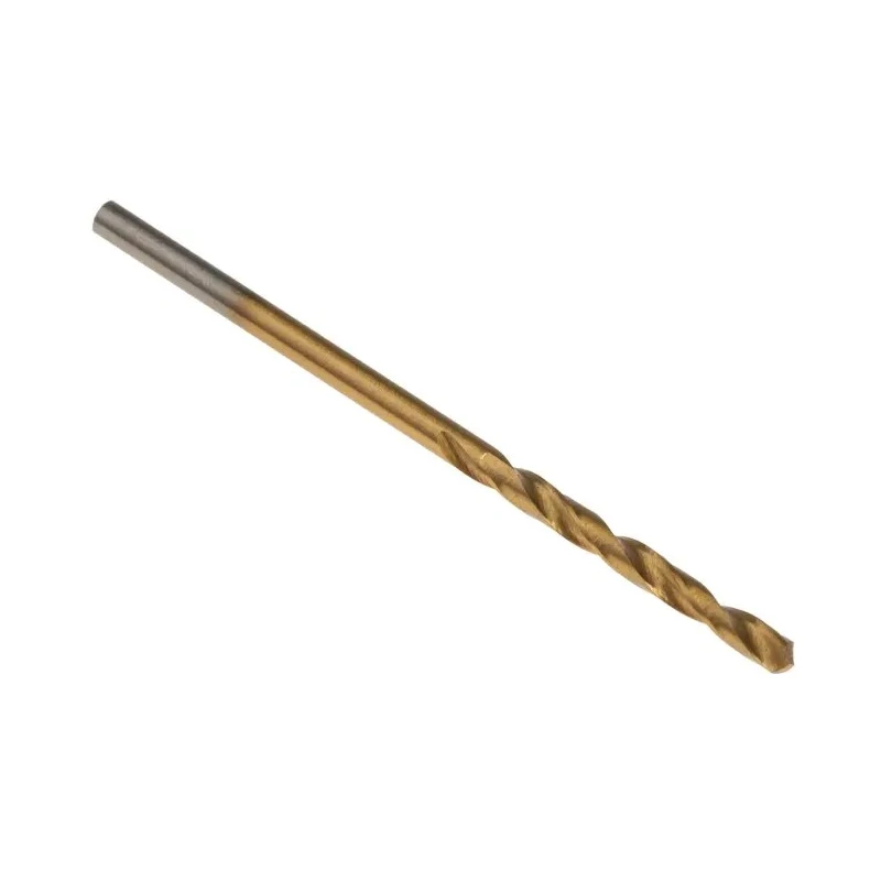 RS PRO High-Speed Steel (HSS) Titanium Nitride Coated Jobber Drill Bit 2.1mm Shank Size, 49mm Overall Length, 24mm 213-966