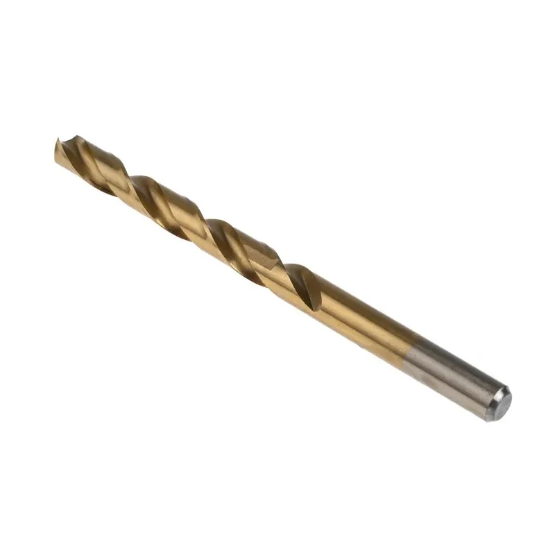 RS PRO High-Speed Steel Titanium Nitride Coated Jobber Drill Bit 8 mm Shank Size 117 mm Overall Length 10 Pcs 214-004