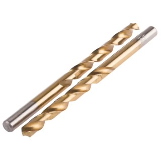 RS PRO High Speed Steel Titanium Nitride Coated Jobber Drill Bit 6.9mm Shank Size 109mm Overall Length 10 Pcs 214-183