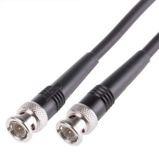 Radiall Coaxial Cable Assembly Male BNC to Male BNC, 3 m, 75 Ω, Black Jacket, RoHS Compliant R284C0351017