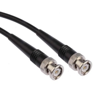 Radiall Cable Assembly Series Coaxial Cable Male BNC to Male BNC, 5 m Length, 50 Ω, Black Jacket R284C0351008
