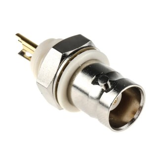 TE Connectivity BNC Series Coaxial Connector Panel Mount Female 50 Ω Straight Body Solder 1-1337452-0