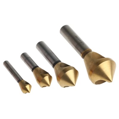 RS PRO HSS Countersink Drill Bit Set with 90° Angle, 4 Piece Set, Sizes 2-20 mm 215-467