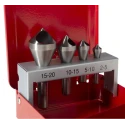 RS PRO HSS Countersink Drill Bit Set, 90° Angle, 4 Pieces, Head Diameters 2 mm to 20 mm 215-518