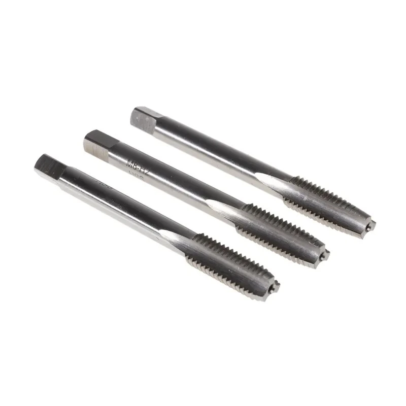 RS PRO Tap Set M8 Thread Metric Standard Hand Tap 3 Pieces HSS Straight Flute Right Hand 6.3mm Shank Diameter 72mm 215-568