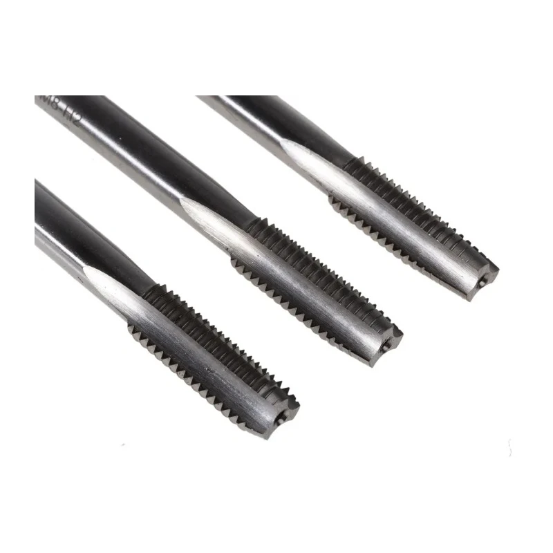 RS PRO Tap Set M8 Thread Metric Standard Hand Tap 3 Pieces HSS Straight Flute Right Hand 6.3mm Shank Diameter 72mm 215-568