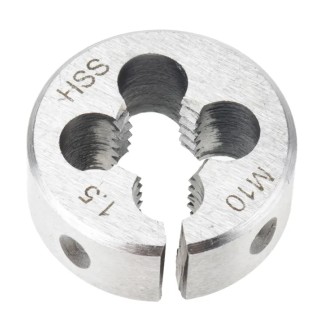 RS PRO Threading Die M10, 1 in Outside Diameter, High Speed Steel, Metric Coarse Thread Standard 215-619