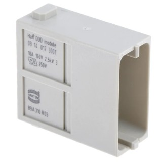 HARTING Heavy Duty Power Connector Module 10A 160V 17 Contacts Male HAN Modular Series 09140173001