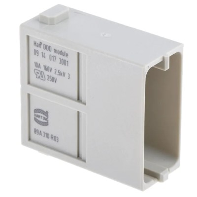 HARTING Heavy Duty Power Connector Module 10A 160V 17 Contacts Male HAN Modular Series 09140173001