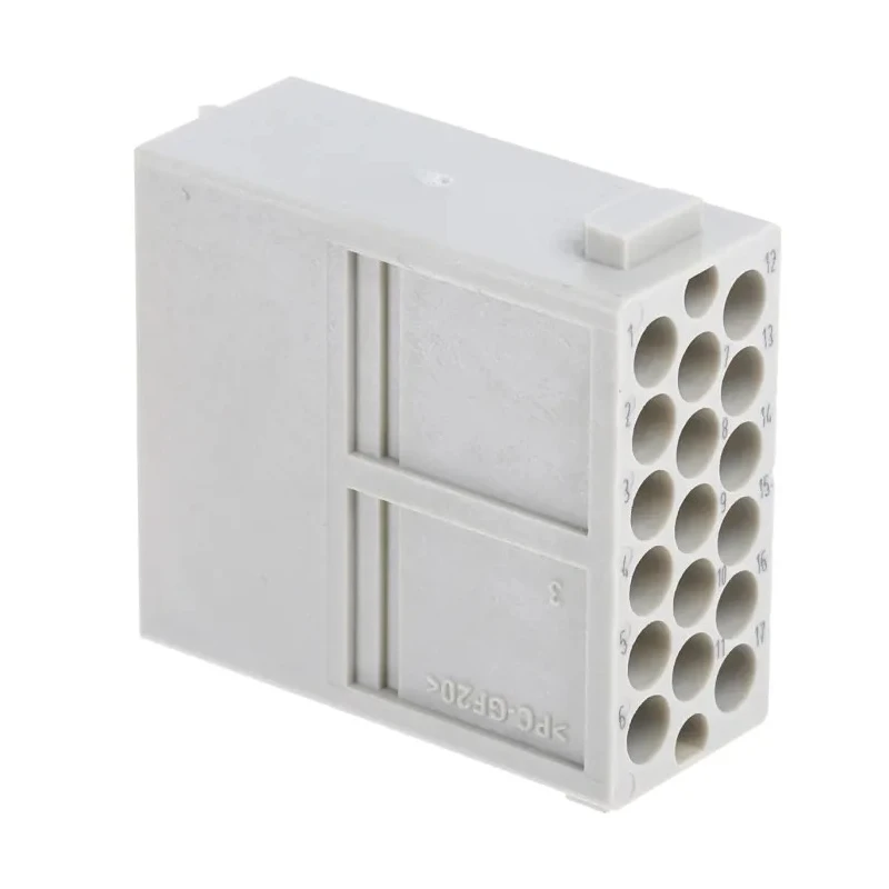 HARTING Heavy Duty Power Connector Module 10A 160V 17 Contacts Male HAN Modular Series 09140173001