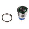 KNITTER-SWITCH Illuminated Vandal Proof Momentary Push Button Switch DPDT 19.2 mm Cutout Green LED MAV19A0F20E-624-JR